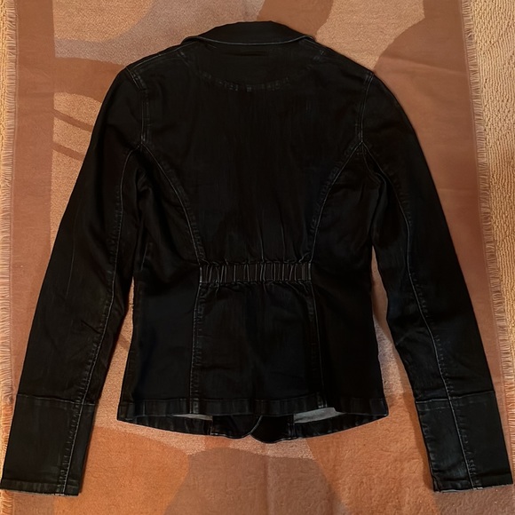 Calvin Klein Stretch denim blazer; dark blue - Picture 5 of 12